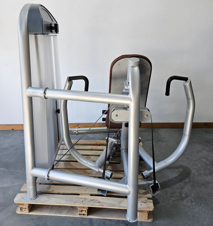 Proxowell or Proxomed bench press machine, chest press, 100kg weight block, Compass or C-Well series, frame color silver, used - refurbished condition