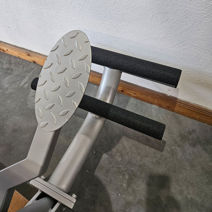 Proxowell or Proxomed bench press machine, chest press, 100kg weight block, Compass or C-Well series, frame color silver, used - refurbished condition