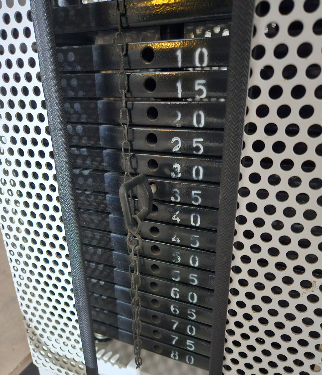 Panatta 2 Geräte im Set = Abduktoren und Adduktorenmaschine, Rahmen Weiß, Oldschool Bodybuilding Kraftgeräte, Fit 2000 Serie, gebraucht mit Gebrauchsspuren