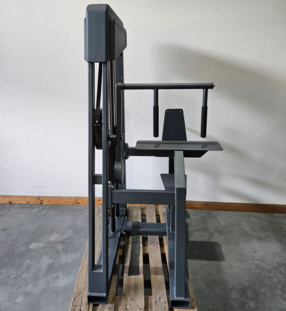 Horizontal triceps machine, triceps extension, triceps extension, manufacturer similar to Gym80 or L+K, frame color anthracite, used - tested condition