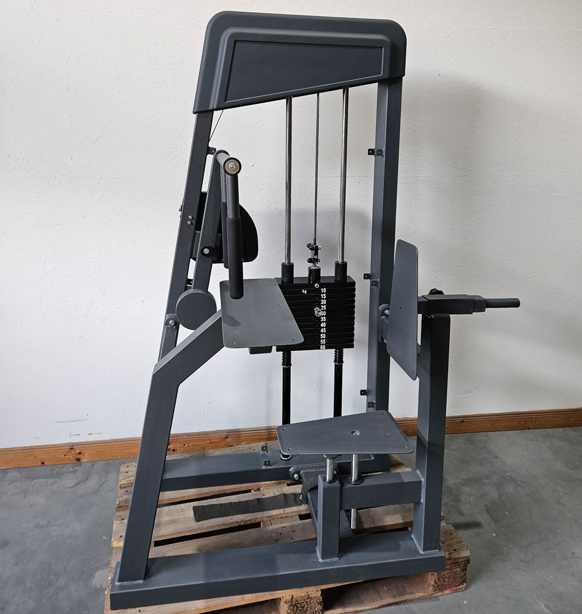 Horizontal triceps machine, triceps extension, triceps extension, manufacturer similar to Gym80 or L+K, frame color anthracite, used - tested condition