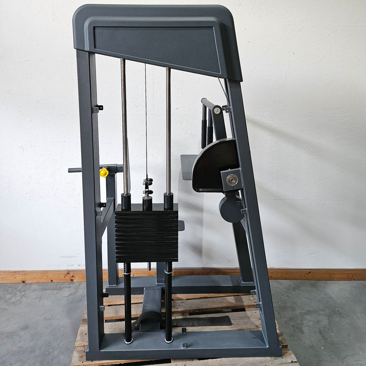 Horizontal triceps machine, triceps extension, triceps extension, manufacturer similar to Gym80 or L+K, frame color anthracite, used - tested condition