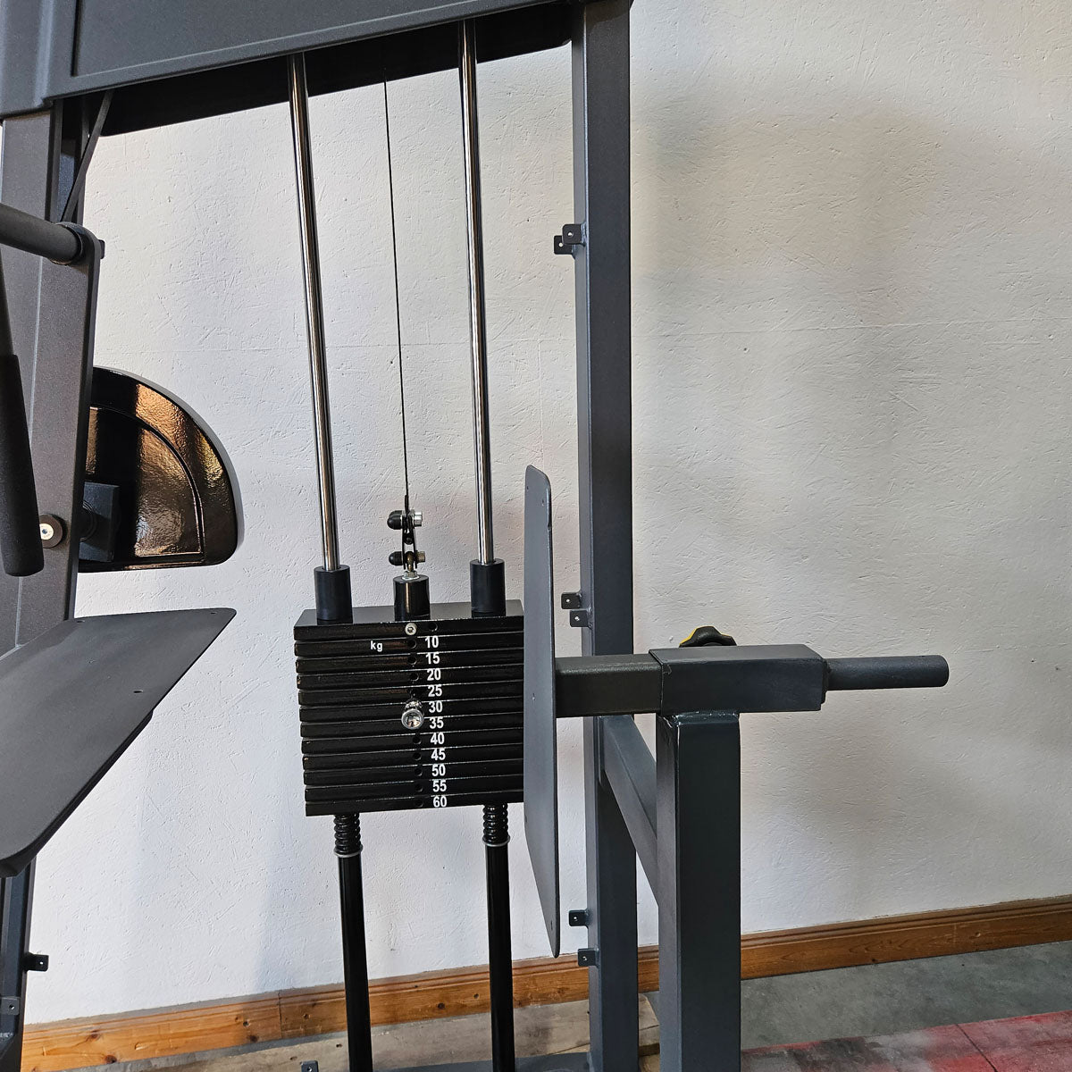 Horizontal triceps machine, triceps extension, triceps extension, manufacturer similar to Gym80 or L+K, frame color anthracite, used - tested condition