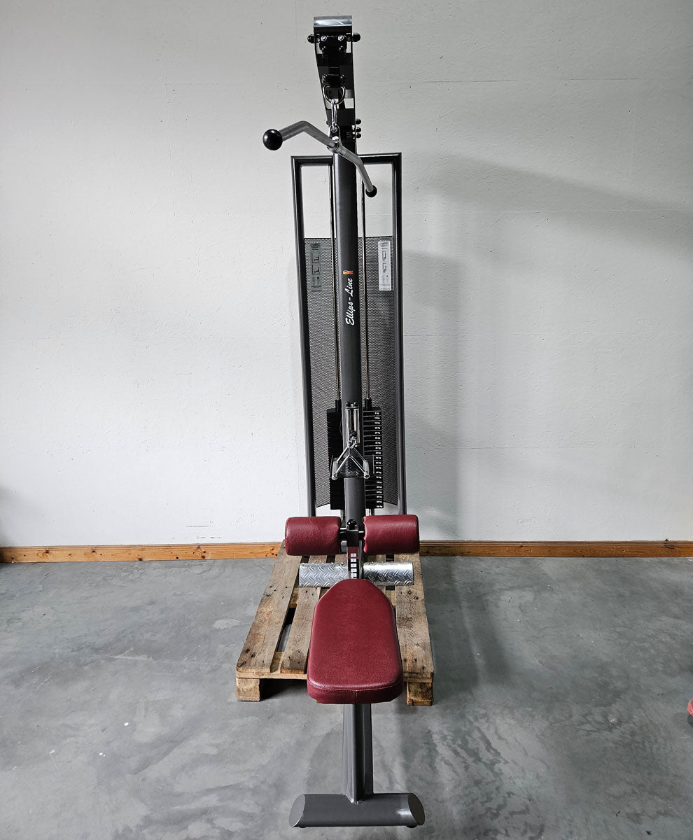 Latzug und Rudern Long Pulley 2 in 1 Kombigerät, Lat-, Ruderzug (Kombigerät) T 492b, Teuwsen Sportgeräte, Rahmen Anthrazit, gebraucht - überholter Zustand