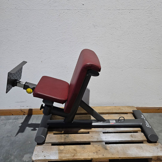 Lumbaltrainer ähnlich Dr. Wolff 307, Rückenstreckerbank in Knielage, Hyperextension, T 521, Teuwsen Sportgeräte, Rahmenfarbe Anthrazit, Polsterfarbe Bordeauxrot, gebraucht
