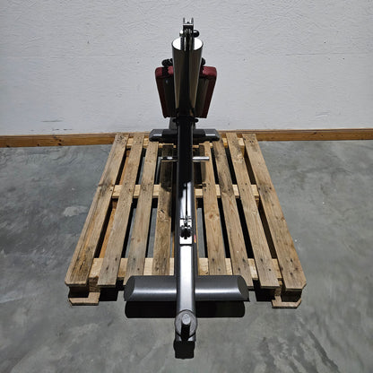 Plate-loaded abdominal machine, abdominal bench, sit-up ab crunch bench, T 500 crunch chair, Teuwsen Sports Equipment, frame color anthracite, used - reconditioned condition