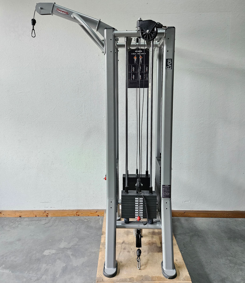 Panatta 5 Station Tower with Cable Crossover - Jungle Machine + Cable Station with Connection Bar - 5 Stack Multi Function Tower, frame color silver, used - tested condition