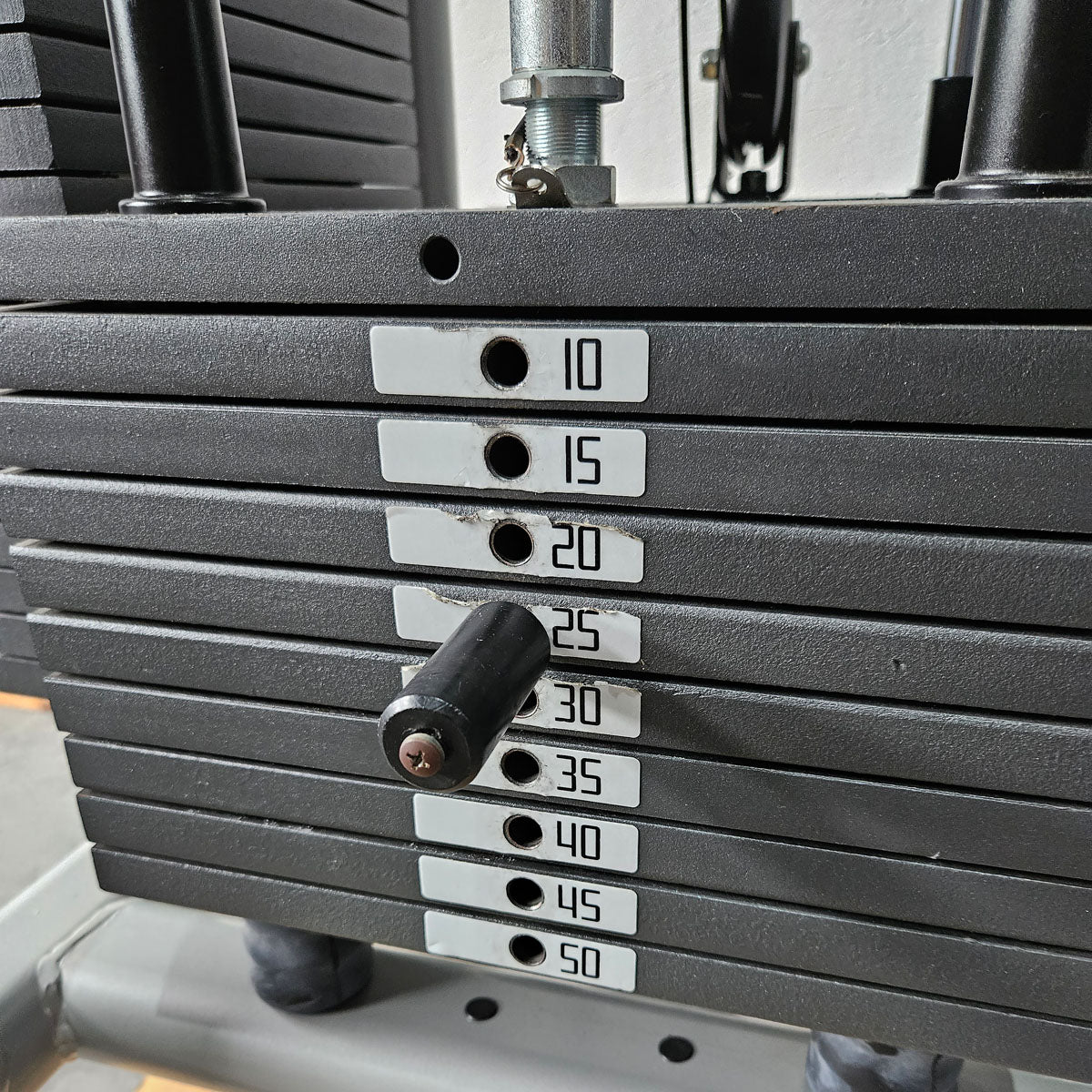 Panatta 5 Station Tower with Cable Crossover - Jungle Machine + Cable Station with Connection Bar - 5 Stack Multi Function Tower, frame color silver, used - tested condition