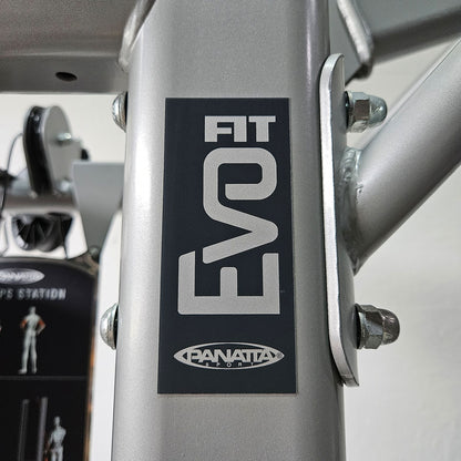 Panatta 5 Station Tower with Cable Crossover - Jungle Machine + Cable Station with Connection Bar - 5 Stack Multi Function Tower, frame color silver, used - tested condition