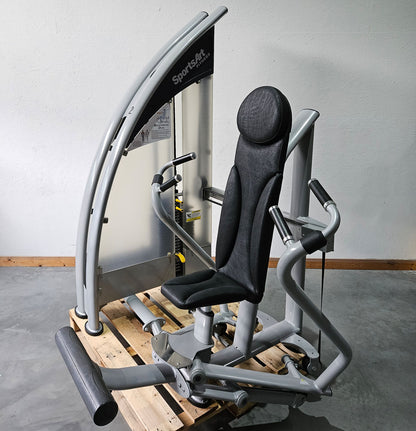 Sportsart Brustpresse DUAL S915 A915 N915, Independent Chest Press, Bankdrückmaschine Bilateral, Rahmenfarbe Silber, gebraucht - überholter Zustand