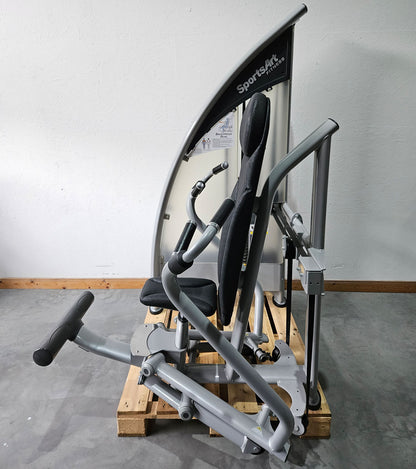 Sportsart Brustpresse DUAL S915 A915 N915, Independent Chest Press, Bankdrückmaschine Bilateral, Rahmenfarbe Silber, gebraucht - überholter Zustand
