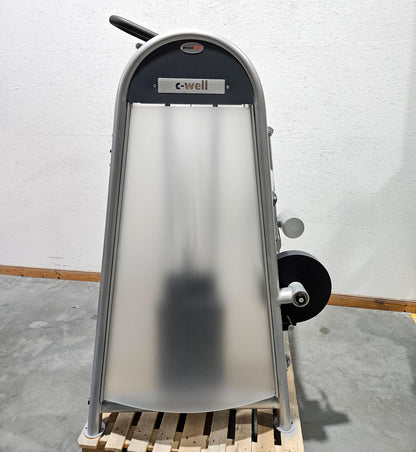 Proxowell bzw Proxomed Schulterblattfixator, Latzug von Oben geführt, Compass bzw C-Well Serie, Rahmenfarbe Silber, gebraucht - überholter Zustand
