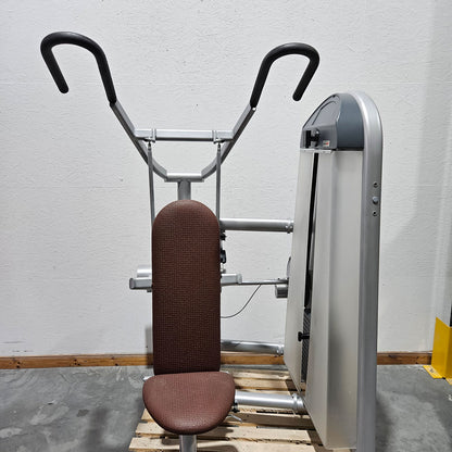 Proxowell bzw Proxomed Schulterblattfixator, Latzug von Oben geführt, Compass bzw C-Well Serie, Rahmenfarbe Silber, gebraucht - überholter Zustand