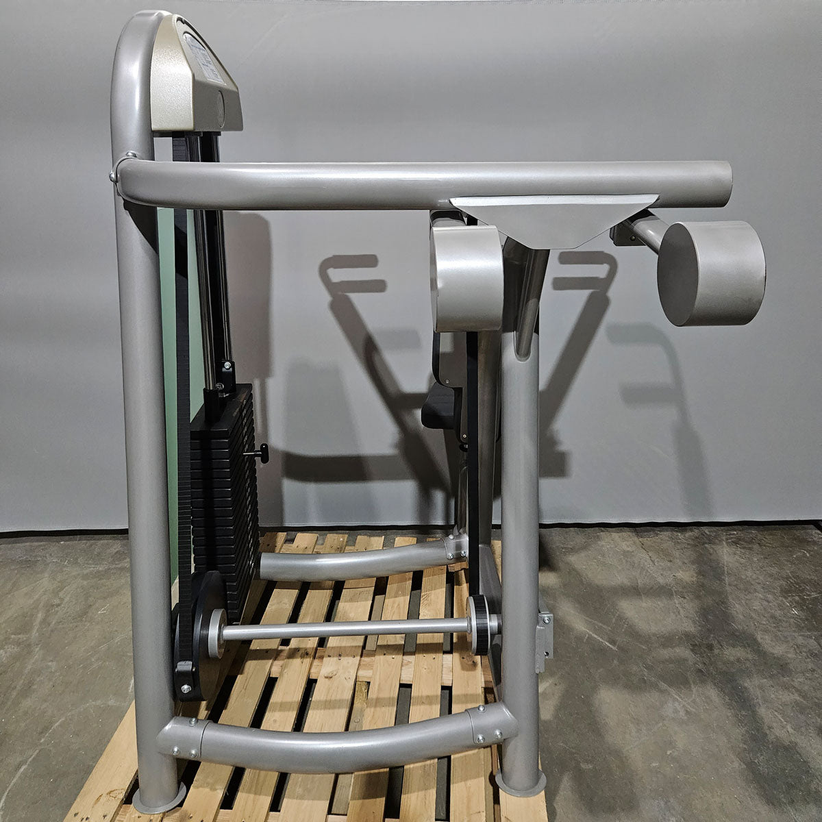 AS Sport or Proxowell shoulder press, shoulder press, overhead press, frame color silver, used - overhauled condition