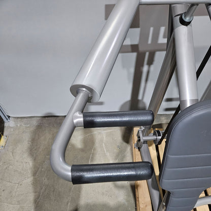 AS Sport or Proxowell shoulder press, shoulder press, overhead press, frame color silver, used - overhauled condition