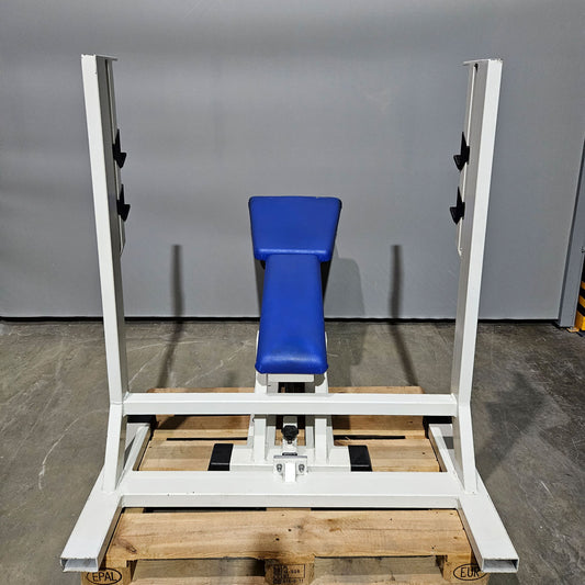 Panatta weight bench 3 in 1, flat press bench, negative press bench and abdominal bench in one device, bench press fantastic, old school bodybuilding, frame color white, used with signs of wear