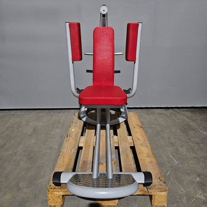 Dr. Wolff Rhomboflex 516, Haltungsstabilisator, Butterfly Reverse, Rahmenfarbe Silber, Polster Rot, gebrauchter - überholter Zustand