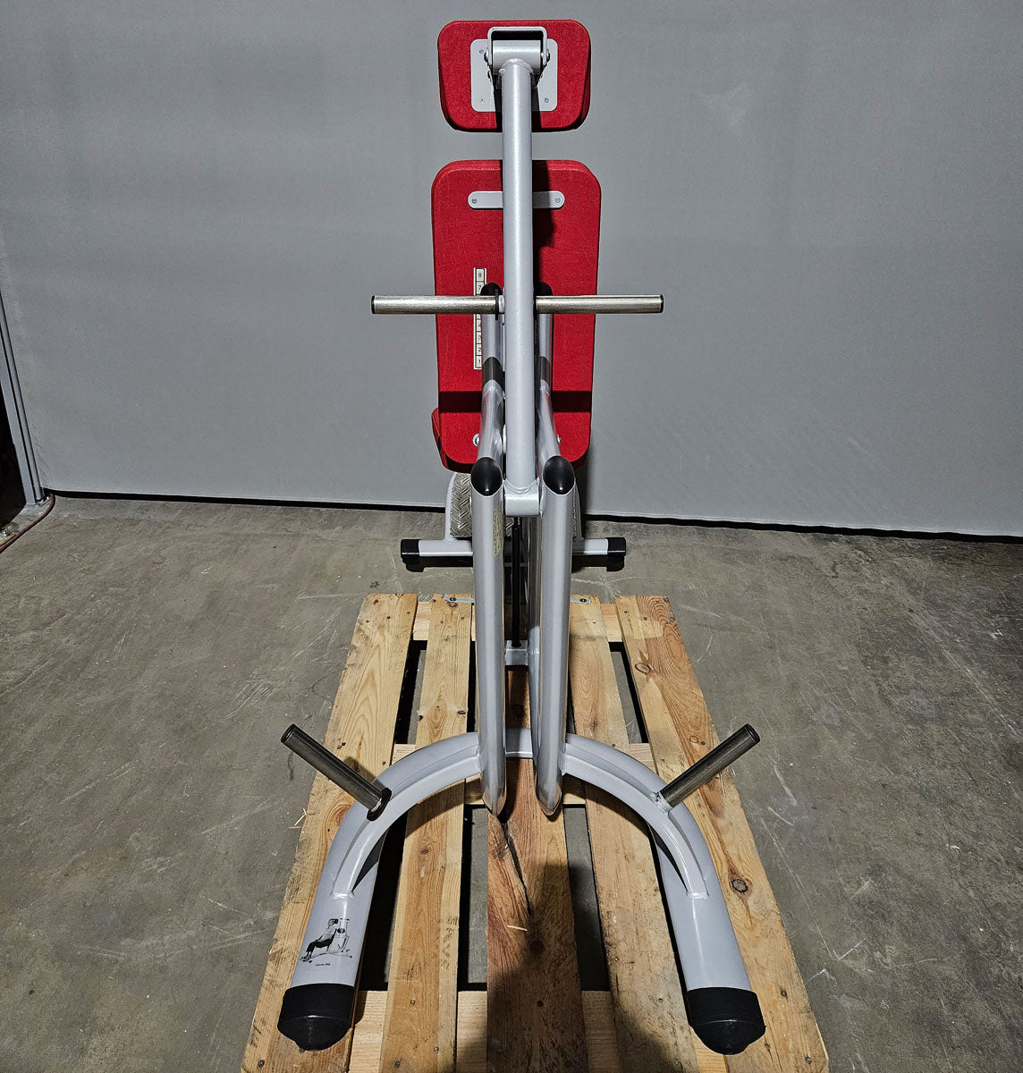 Dr. Wolff Cervex 506, HWS Hals-Nacken Trainer, Rahmenfarbe Silber, Polster Rot, gebrauchter - überholter Zustand