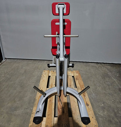 Dr. Wolff Cervex 506, HWS Hals-Nacken Trainer, Rahmenfarbe Silber, Polster Rot, gebrauchter - überholter Zustand