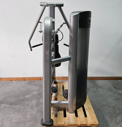 Life Fitness Bench Press, Chest Press, Chest Press, Bench Press Machine, 145 kg Weight Block, Signature Series, Frame Color Silver, Used - Refurbished Condition