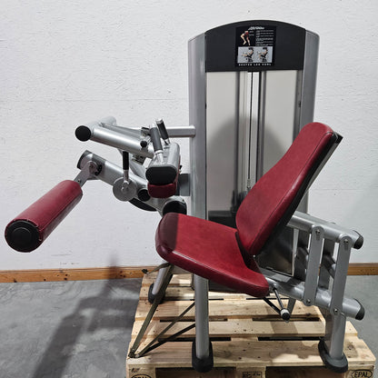 Life Fitness Beinbeuger sitzend, Leg Curl, Signature Serie, 135kg Gewichtsblock, Rahmenfarbe Silber, gebraucht - überholter Zustand