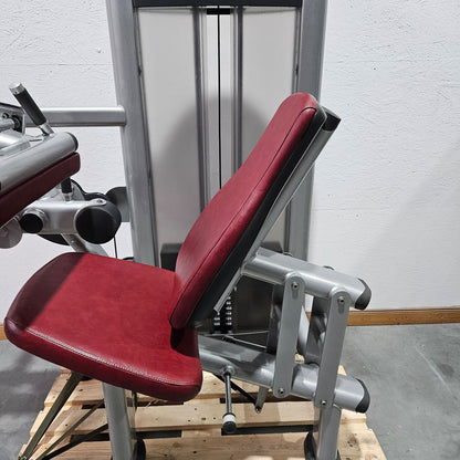 Life Fitness Beinbeuger sitzend, Leg Curl, Signature Serie, 135kg Gewichtsblock, Rahmenfarbe Silber, gebraucht - überholter Zustand