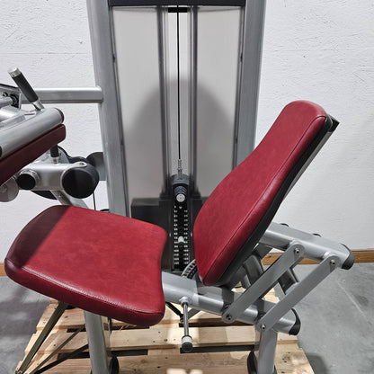 Life Fitness Beinbeuger sitzend, Leg Curl, Signature Serie, 135kg Gewichtsblock, Rahmenfarbe Silber, gebraucht - überholter Zustand