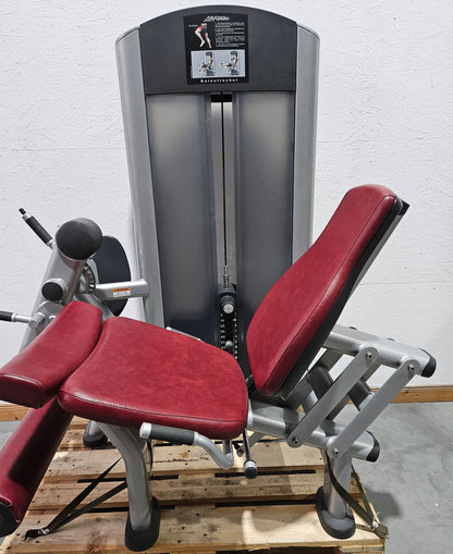 Life Fitness Beinstrecker sitzend, Leg Extension, Signature Serie, 145kg Gewichtsblock, Rahmenfarbe Silber, gebraucht - überholter Zustand