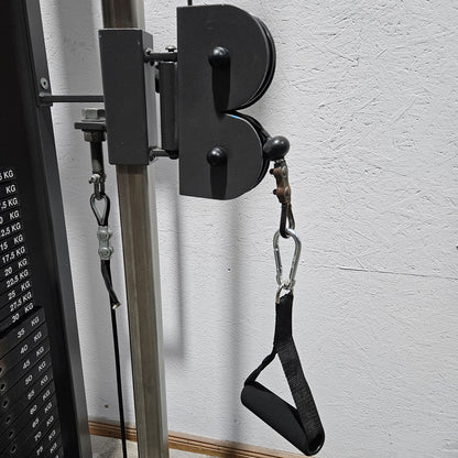 Kabelzug höhenverstellbar, Seilzug, Zugapparat 100kg, Teuwsen Sportgeräte, Rahmen Anthrazit, gebraucht - geprüfter Zustand