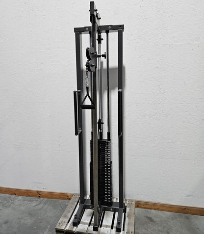 Kabelzug höhenverstellbar, Seilzug, Zugapparat 100kg, Teuwsen Sportgeräte, Rahmen Anthrazit, gebraucht - geprüfter Zustand