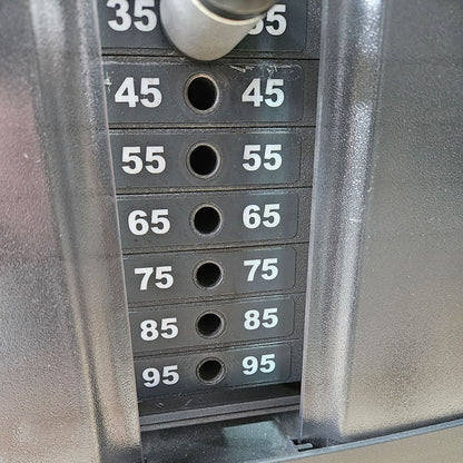 Life Fitness Armbeuger, Bizepsmaschine, Biceps Curl Machine, Bilateral, drehbare Griffe, Signature Series, Rahmenfarbe Silber, gebraucht - überholter Zustand