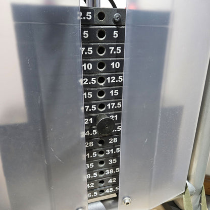 Life Fitness Chest Press, Bankdrückmaschine Dual Bilateral, Brustpresse mit drehbaren Griffen, Signature Series, Rahmenfarbe Silber, gebraucht - überholter Zustand