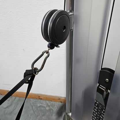 Life Fitness Chest Press, Bankdrückmaschine Dual Bilateral, Brustpresse mit drehbaren Griffen, Signature Series, Rahmenfarbe Silber, gebraucht - überholter Zustand