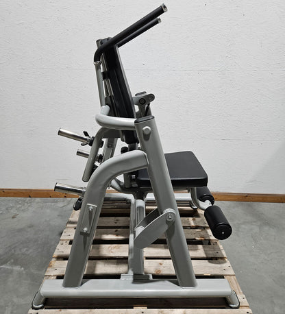 DankSport Abdominal Machine, Plate-loaded Strength Training Device, Abdominal Crunch, Abs Machine, Rotation Possible - Silver Frame - NEW