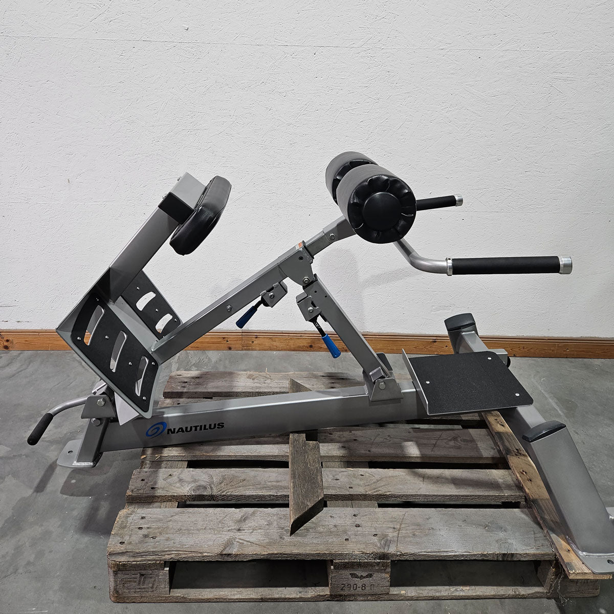 Nautilus Nitro Hyperextension, Rückenstreckerbank, 45° verstellbar, Adjustable Hip Extension F3AHE, Rahmenfarbe Silber, gebraucht - überholter Zustand