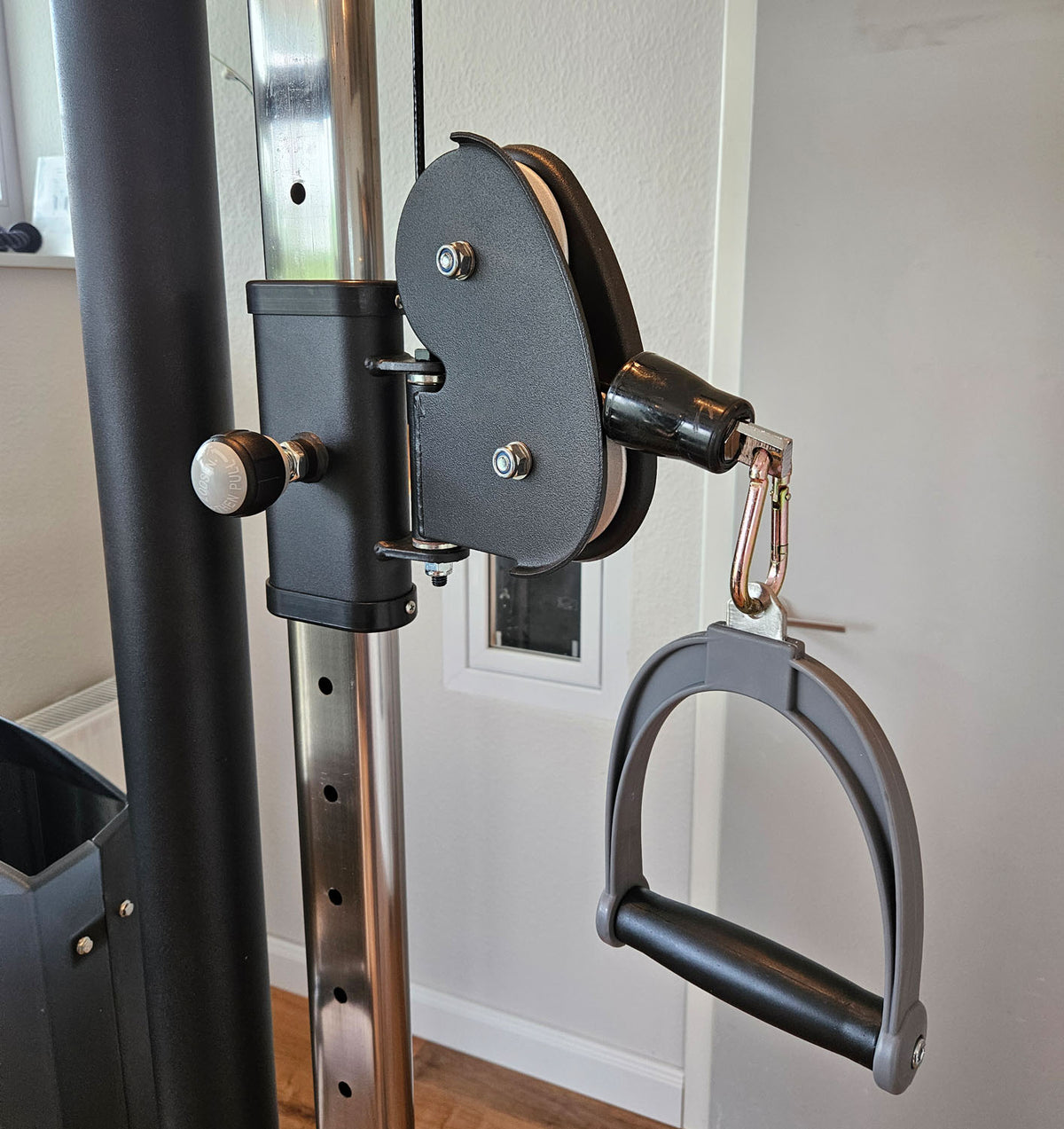 DankSport Enger Doppel Kabelzug höhenverstellbar - Dual adjustable Cable Pulley - 2x 100kg Gewichtsblöcke - Silber und Schwarz - NEU