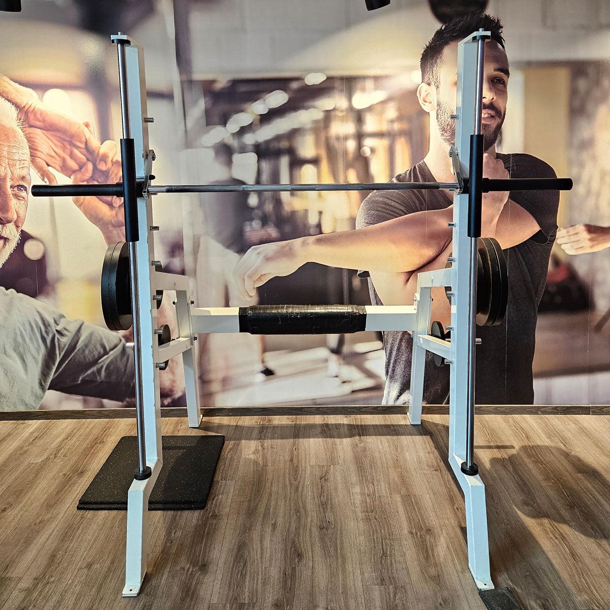 Gym80 multi-press guided, Smith Machine, 50mm disc mount, frame color white, used - tested condition