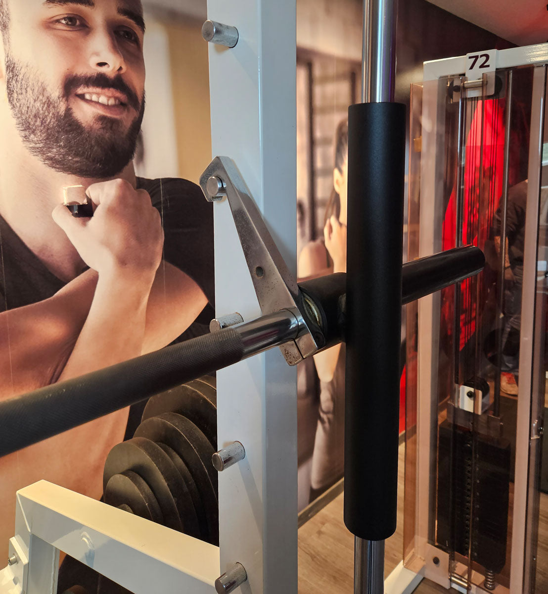 Gym80 multi-press guided, Smith Machine, 50mm disc mount, frame color white, used - tested condition