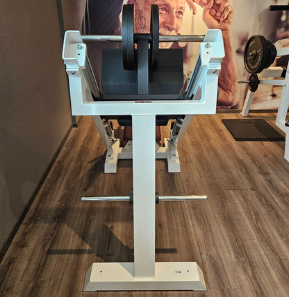 Gym80 Beinpresse 45 Grad, Plate loaded Leg Press, Ähnlich Pure Kraft 4023, Rahmenfarbe Weiß, gebraucht - geprüfter Zustand