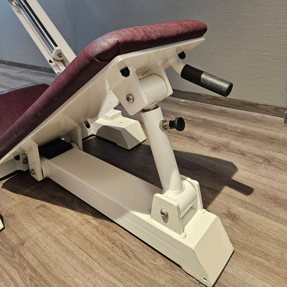 Gym80 Beinpresse 45 Grad, Plate loaded Leg Press, Ähnlich Pure Kraft 4023, Rahmenfarbe Weiß, gebraucht - geprüfter Zustand