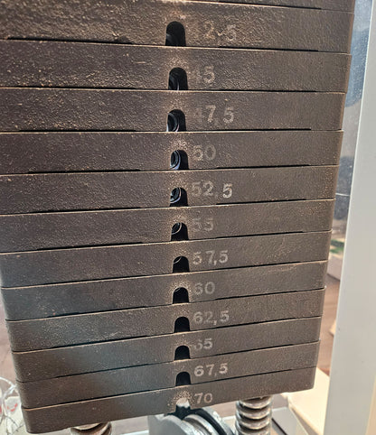 Gym80 - 2x cable pull, cable crossover, cable pull from top and bottom, old school bodybuilding, frame color white, used - tested condition with signs of wear