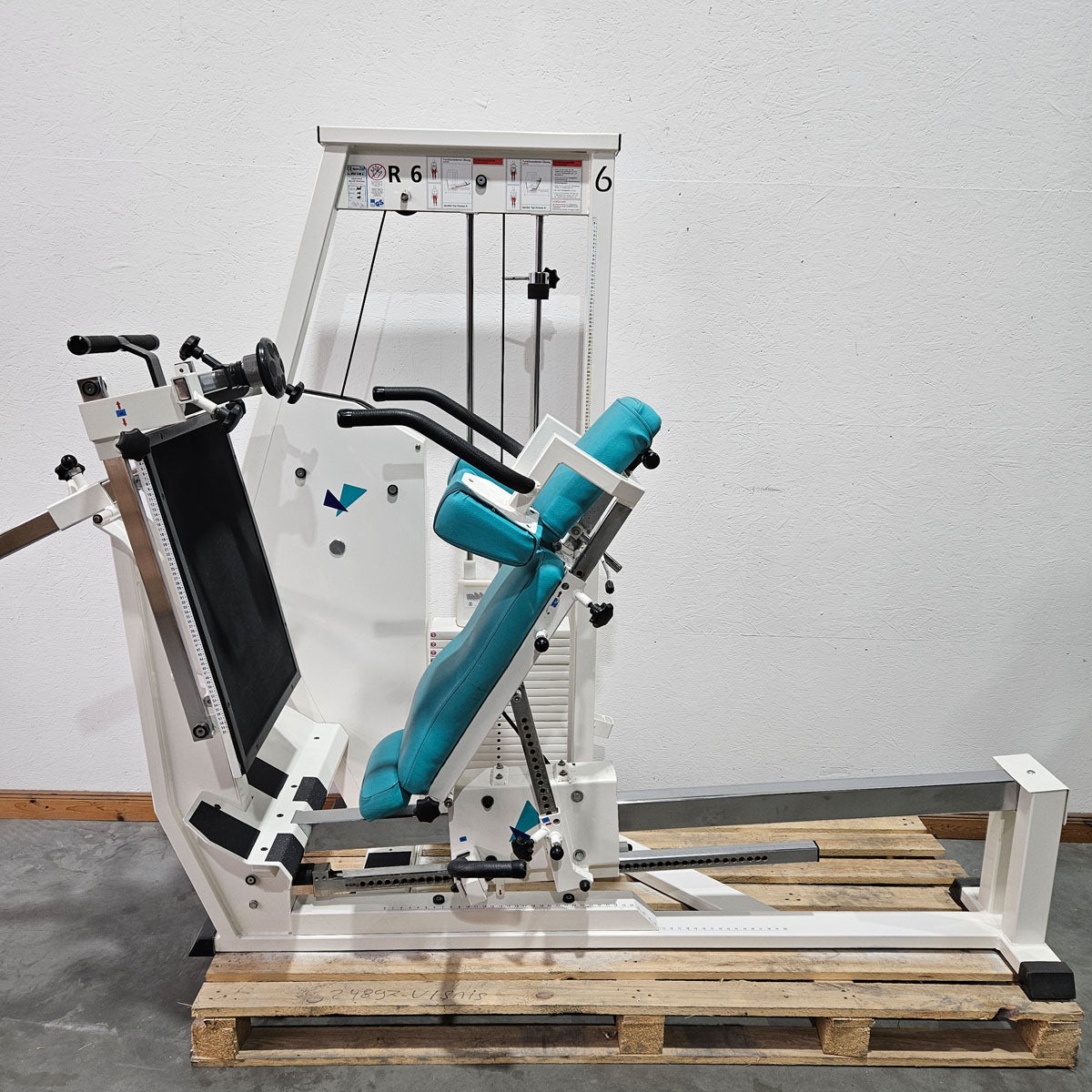 MKB Keller functional press, leg press adjustable sitting - lying, tilting gyroscope, 180kg weight block, color white, used - refurbished condition