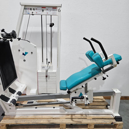 MKB Keller functional press, leg press adjustable sitting - lying, tilting gyroscope, 180kg weight block, color white, used - refurbished condition