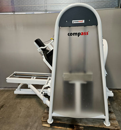 Proxomed Funktionsstemme Compass 530, Beinpresse verstellbar, MPG, Reha, Rahmenfarbe Weiß, Polster Schwarz, gebraucht - überholter Zustand