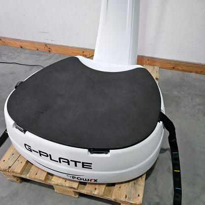 G-Plate by POWRX, vibration plate with air suspension, touchscreen display, color white, used - tested condition