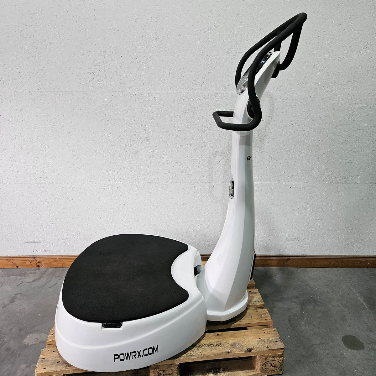G-Plate by POWRX, vibration plate with air suspension, touchscreen display, color white, used - tested condition