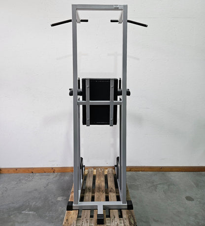 Technogym 3 in 1 Gerät, Dips, Beinheben und Klimmzug Ständer, Silverline, Rahmen Silber, gebraucht - geprüfter Zustand mit Gebrauchsspuren