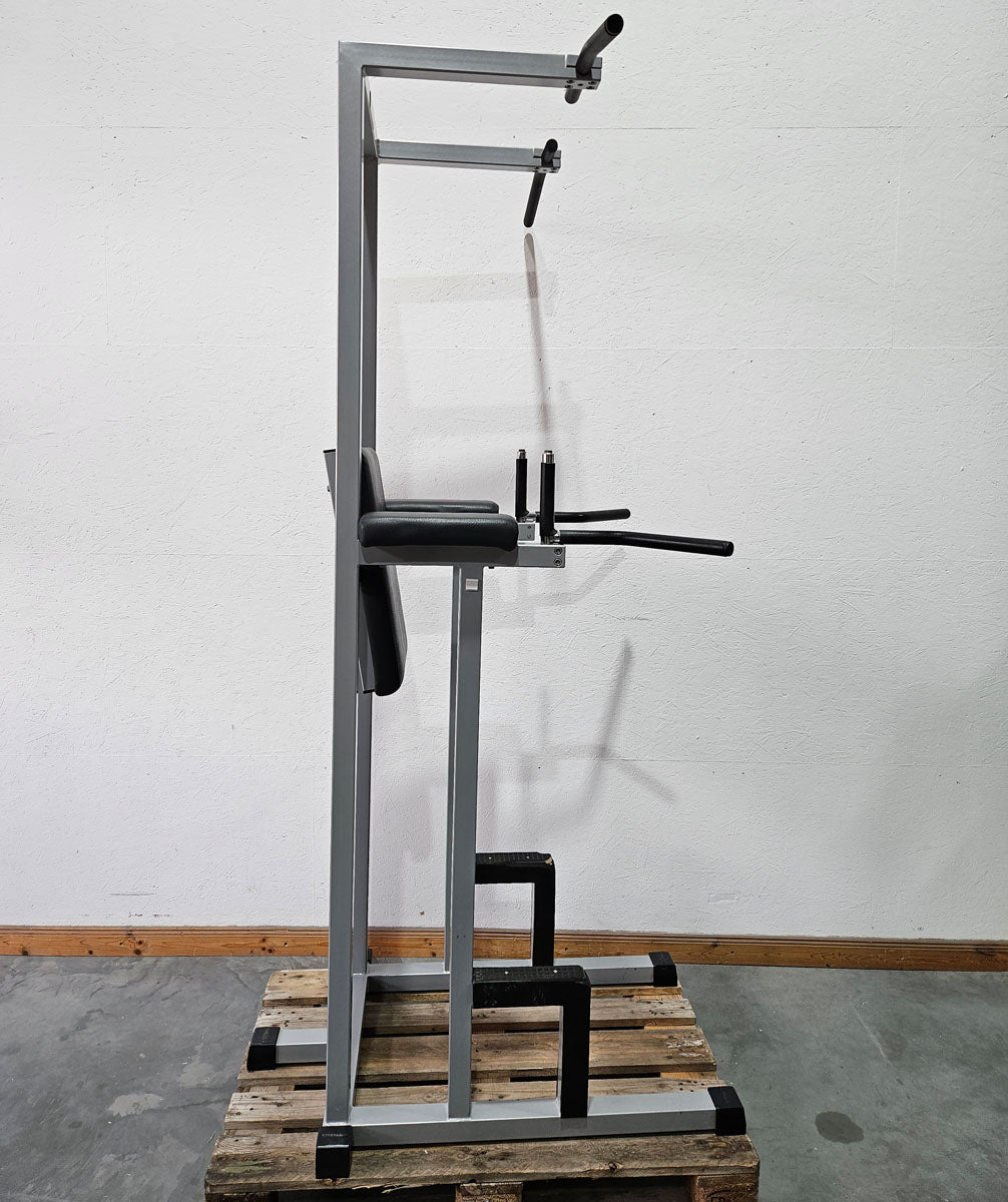 Technogym 3 in 1 Gerät, Dips, Beinheben und Klimmzug Ständer, Silverline, Rahmen Silber, gebraucht - geprüfter Zustand mit Gebrauchsspuren