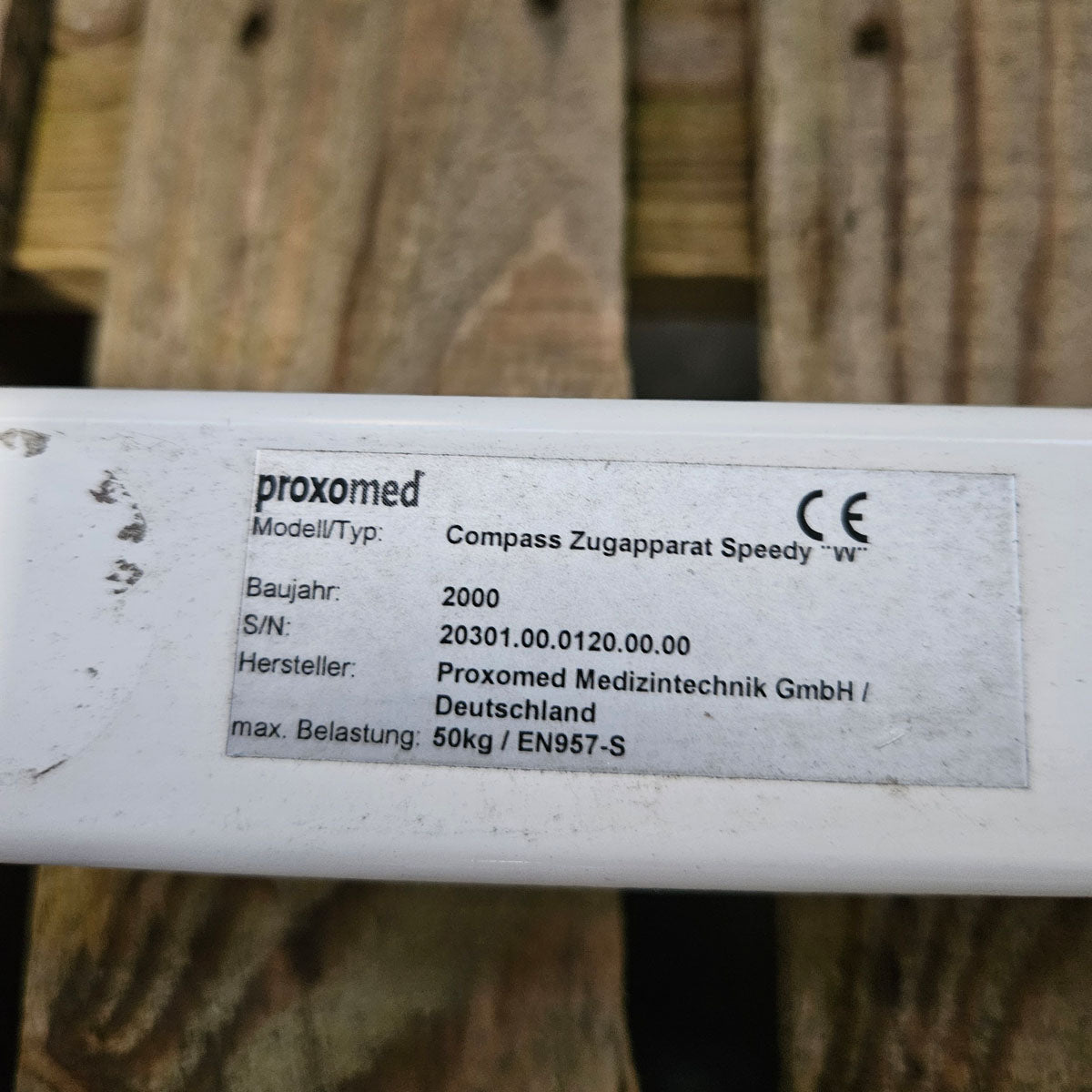 Proxomed Zugapparat Compass Speedy W - Seilzug höhenverstellbar, Reha Kabelzug, Zwei Auszüge, Wandmontage, Farbe Weiß, gebraucht - geprüfter Zustand