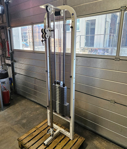 Proxomed Zugapparat Compass Speedy W - Seilzug höhenverstellbar, Reha Kabelzug, Zwei Auszüge, Wandmontage, Farbe Weiß, gebraucht - geprüfter Zustand